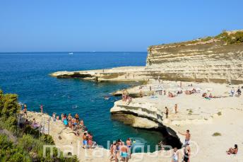 Pohled na St Peters Pool, Malta